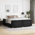 vidaXL Ramka łóżka z materacem Czarny 200 x 200 cm tkanina