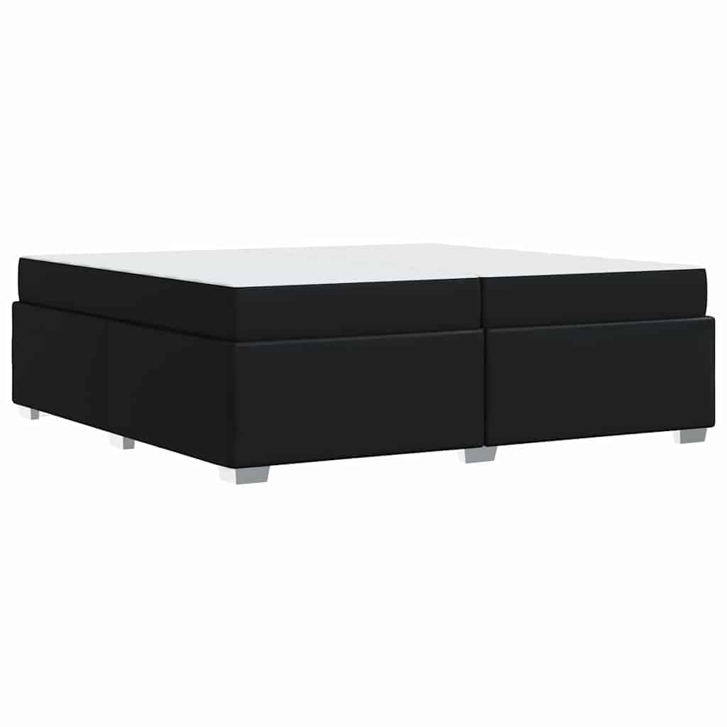 vidaXL Ramka łóżka z materacem Czarny 200 x 200 cm tkanina
