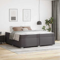 vidaXL Ramka łóżka z materacem Szary 200 x 200 cm tkanina