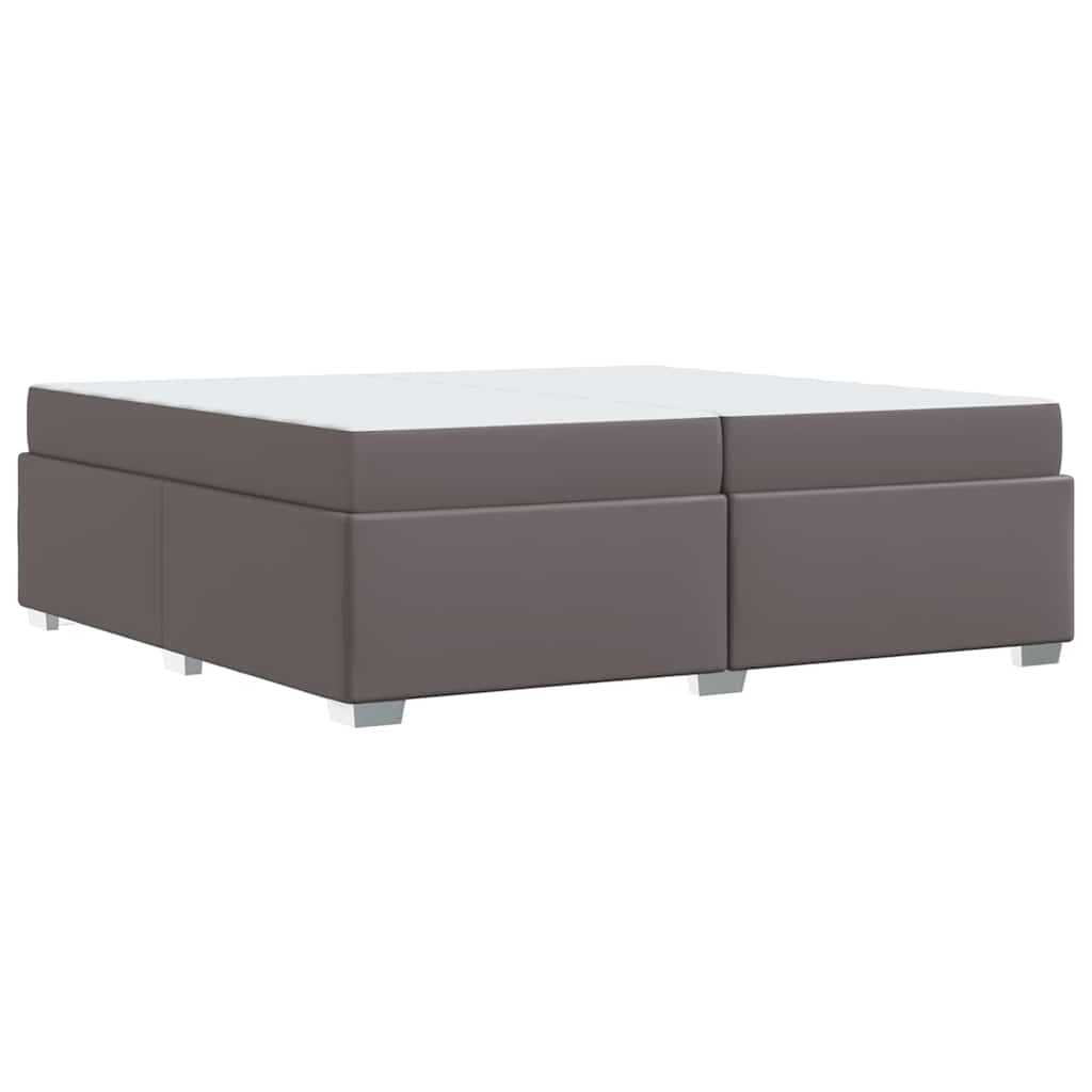 vidaXL Ramka łóżka z materacem Szary 200 x 200 cm tkanina