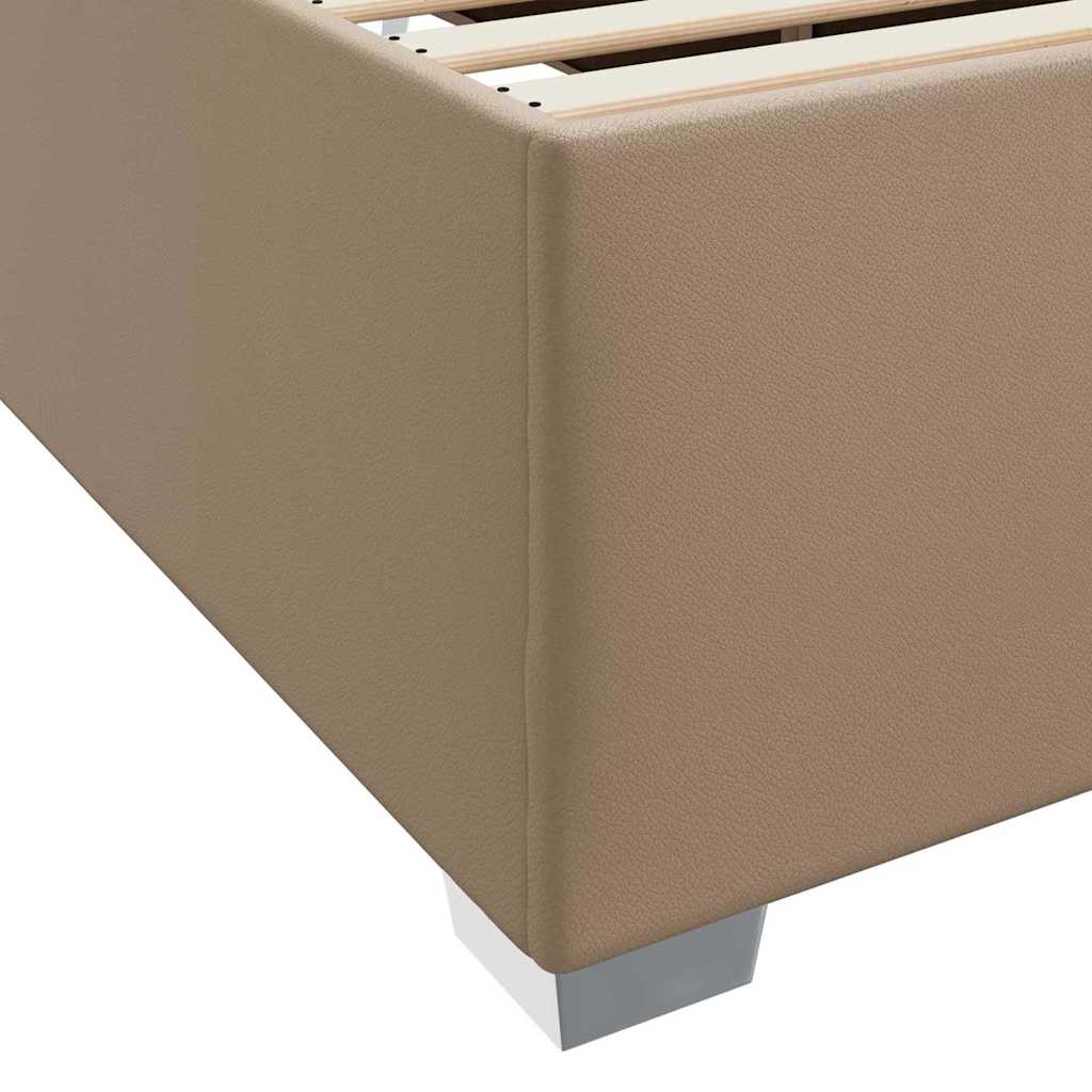 vidaXL Ramka łóżka Cappuccino 200 x 200 cm PVC