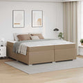 vidaXL Ramka łóżka Cappuccino 200 x 200 cm PVC