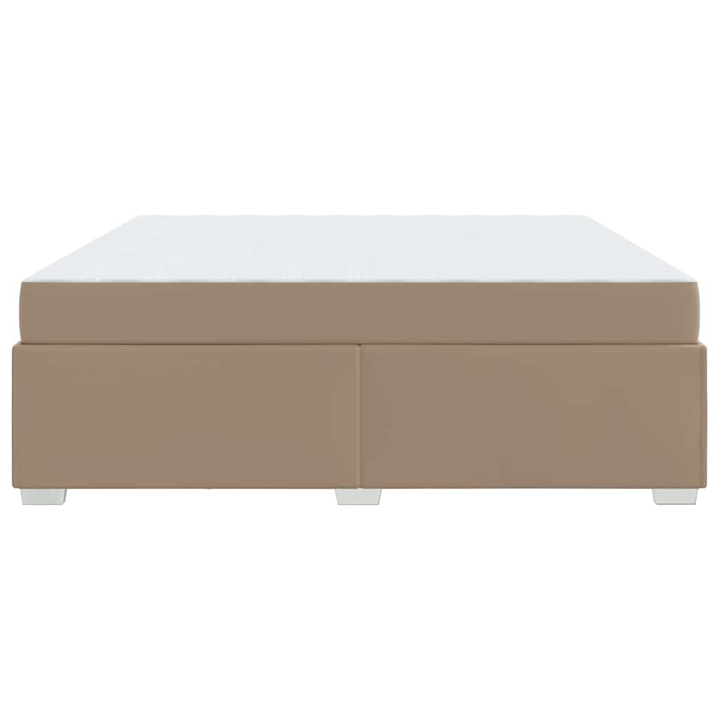 vidaXL Ramka łóżka Cappuccino 200 x 200 cm PVC