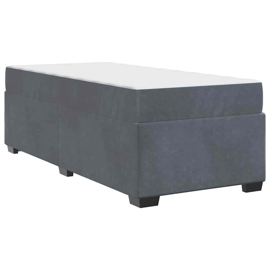 vidaXL Ramka łóżka z materacem Ciemnoszary 80 x 200 cm tkanina