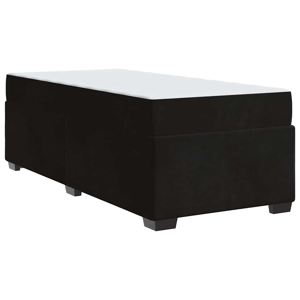 vidaXL Ramka łóżka z materacem Czarny 80 x 200 cm tkanina