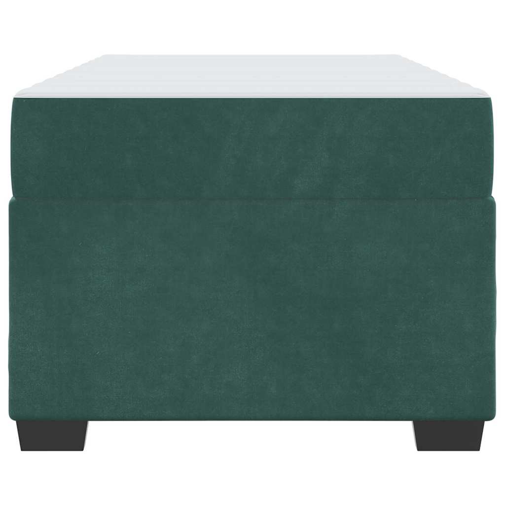 vidaXL Ramka łóżka z materacem Ciemna zieleń 80 x 200 cm tkanina