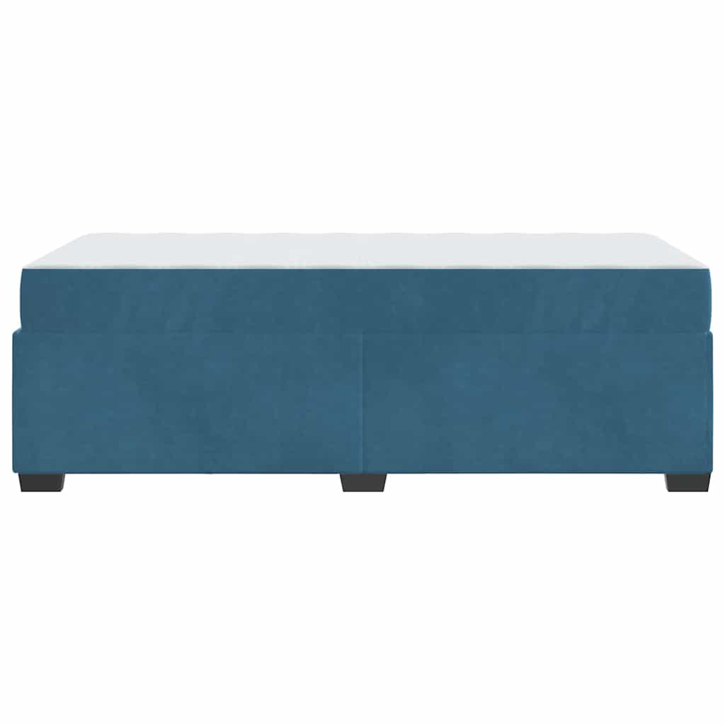 vidaXL Ramka łóżka z materacem Niebieski 80 x 200 cm tkanina