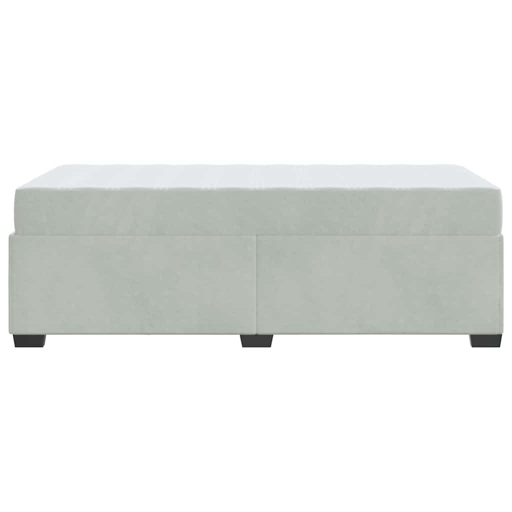 vidaXL Ramka łóżka z materacem Jasnoszary 90 x 190 cm tkanina