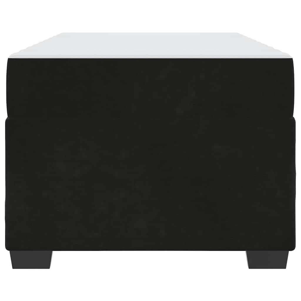 vidaXL Ramka łóżka z materacem Czarny 90 x 200 cm tkanina