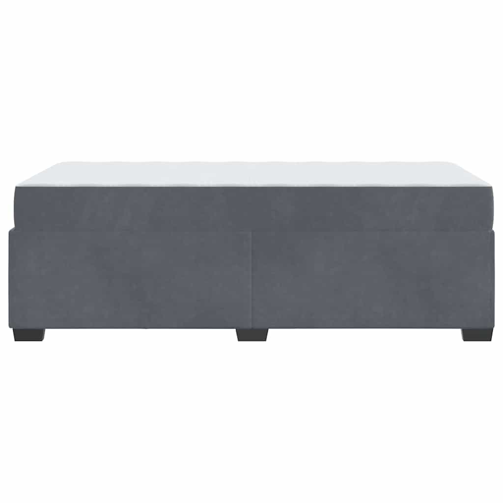 vidaXL Ramka łóżka z materacem Ciemnoszary 100 x 200 cm tkanina