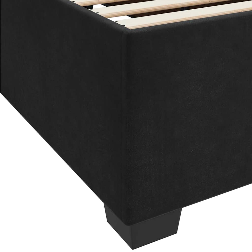 vidaXL Ramka łóżka z materacem Czarny 100 x 200 cm tkanina