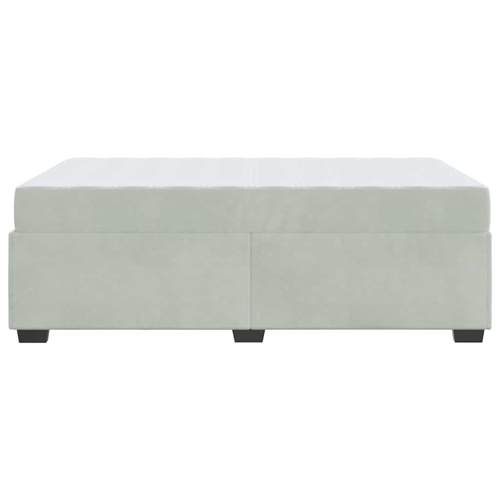 vidaXL Ramka łóżka z materacem Jasnoszary 120 x 190 cm tkanina