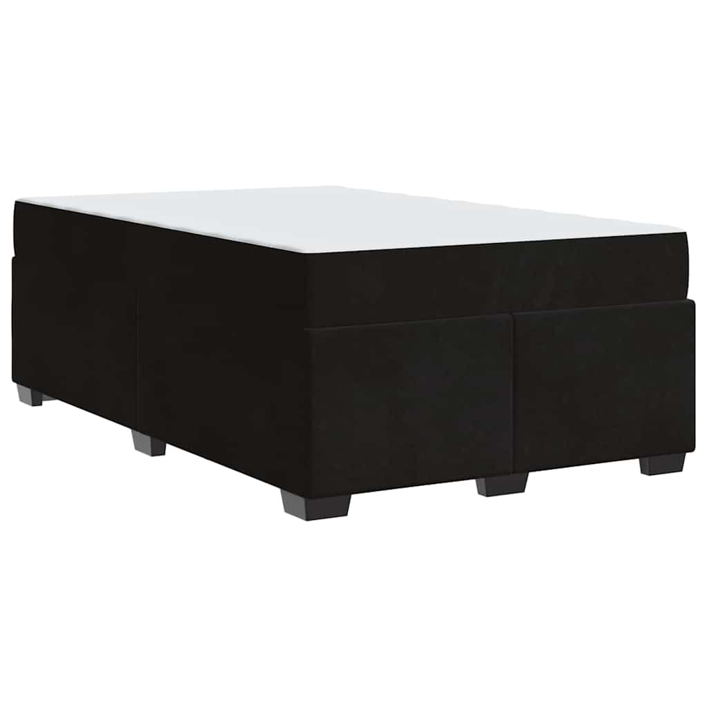 vidaXL Ramka łóżka z materacem Czarny 120 x 190 cm tkanina