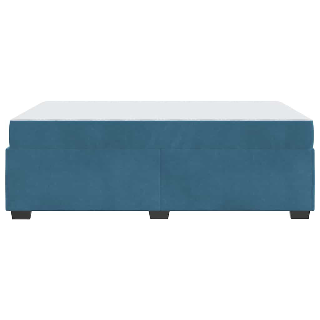 vidaXL Ramka łóżka z materacem Ciemnoniebieski 120 x 190 cm tkanina
