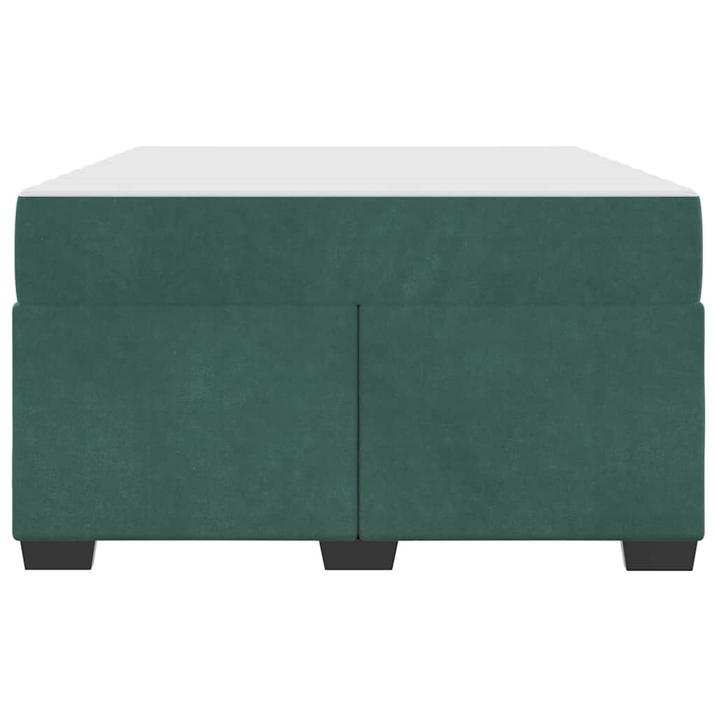 vidaXL Ramka łóżka z materacem Ciemna zieleń 120 x 200 cm tkanina