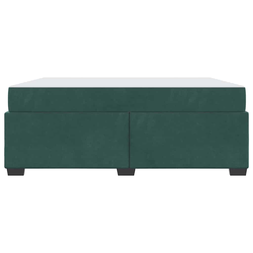 vidaXL Ramka łóżka z materacem Ciemna zieleń 180 x 200 cm tkanina