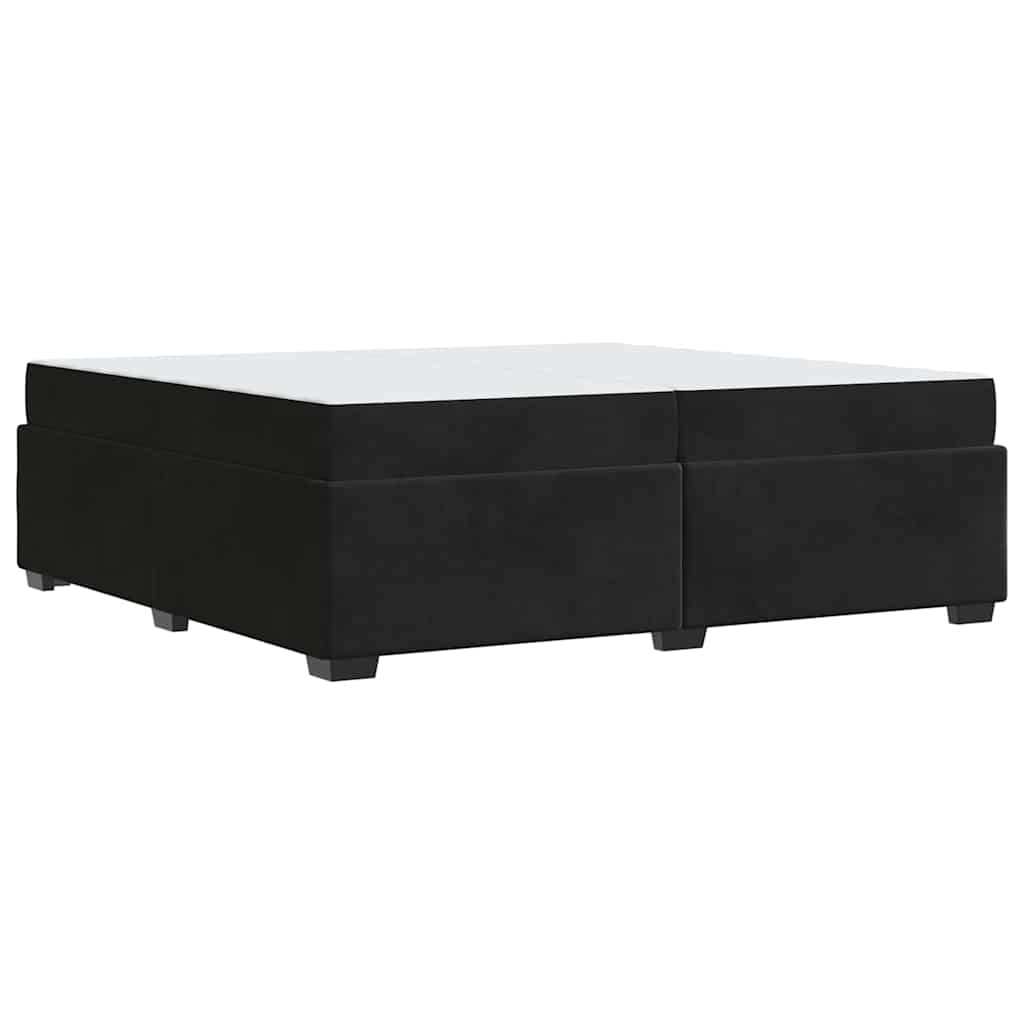vidaXL Ramka łóżka z materacem Czarny 200 x 200 cm tkanina