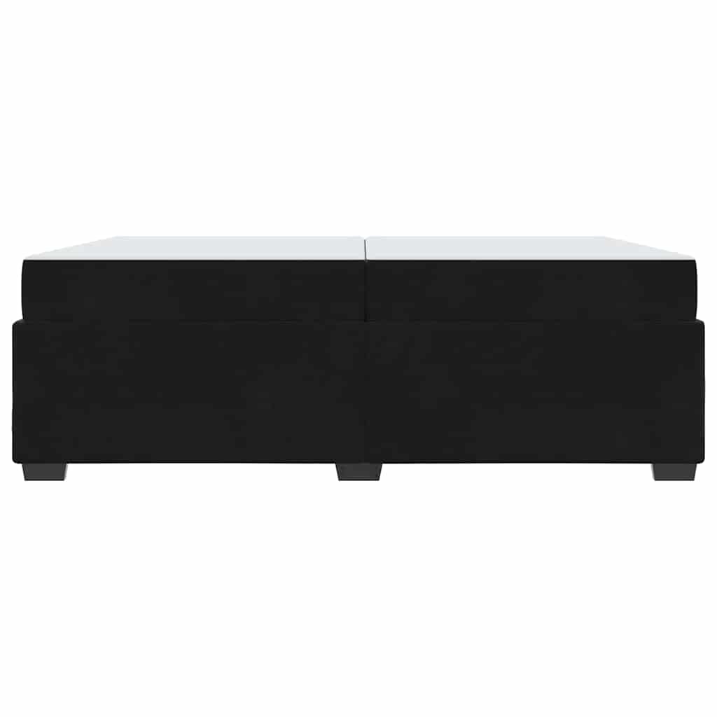 vidaXL Ramka łóżka z materacem Czarny 200 x 200 cm tkanina