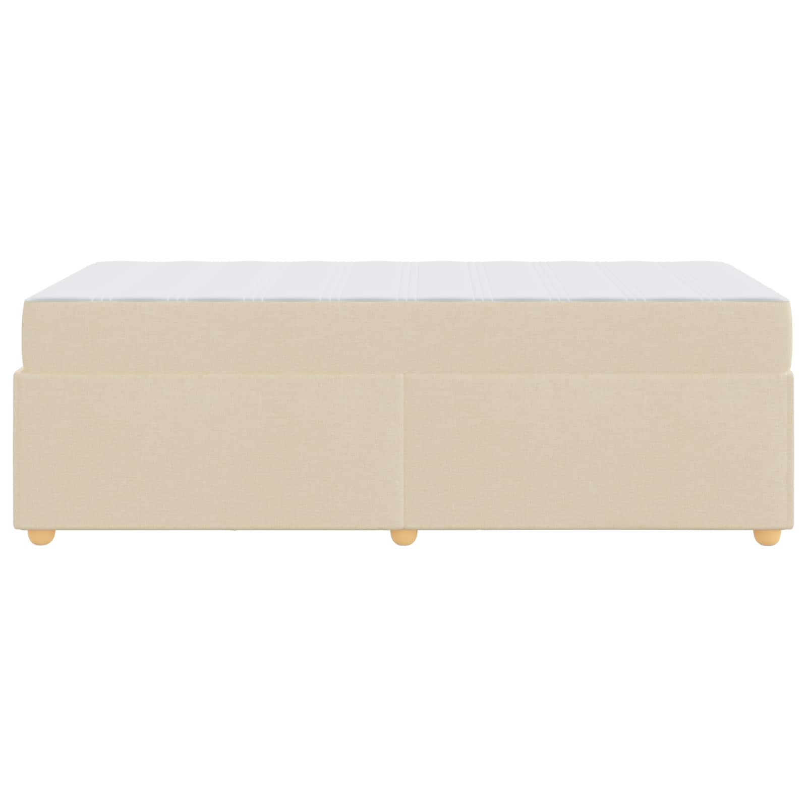 vidaXL Ramka łóżka z materacem Kremowy 80 x 200 cm tkanina