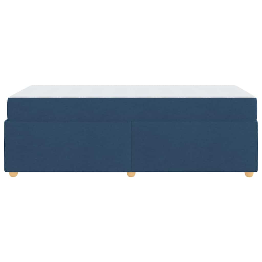vidaXL Ramka łóżka z materacem Niebieski 80 x 200 cm tkanina