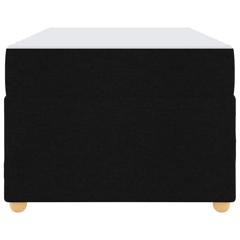 vidaXL Ramka łóżka z materacem Czarny 90 x 190 cm tkanina