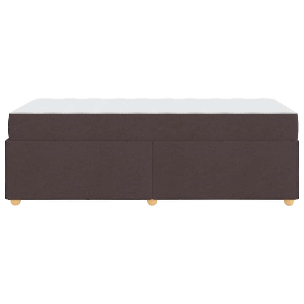 vidaXL Ramka łóżka z materacem Ciemny brąz 90 x 200 cm tkanina