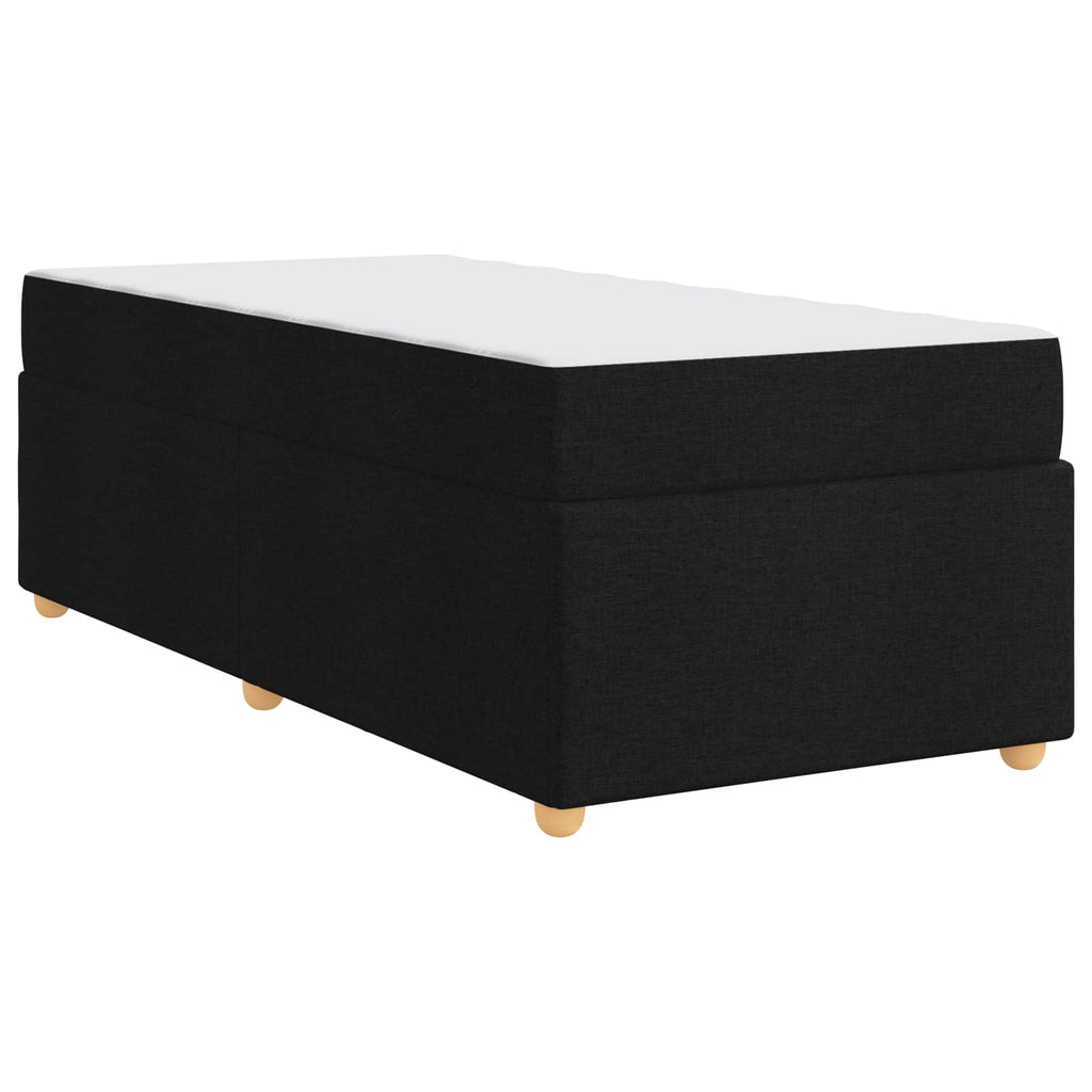 vidaXL Ramka łóżka z materacem Czarny 100 x 200 cm tkanina