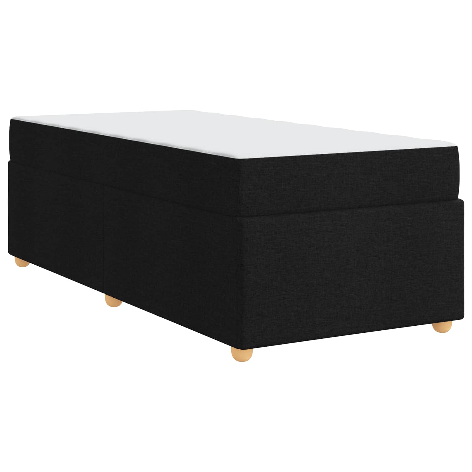 vidaXL Ramka łóżka z materacem Czarny 100 x 200 cm tkanina