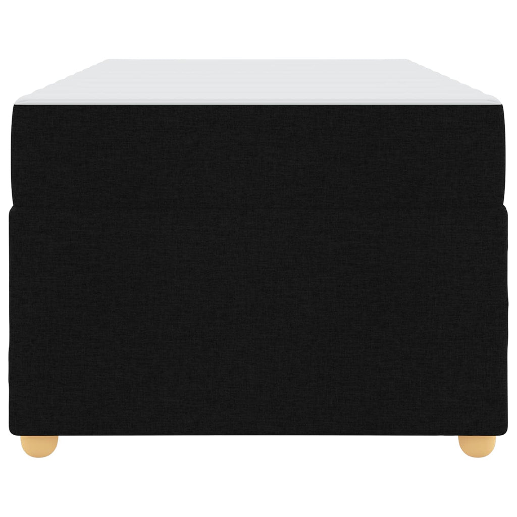 vidaXL Ramka łóżka z materacem Czarny 100 x 200 cm tkanina