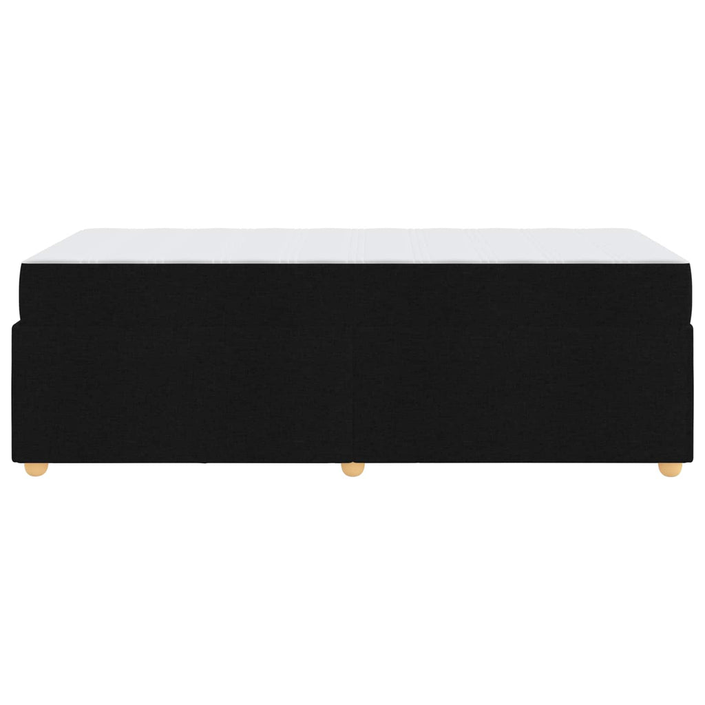 vidaXL Ramka łóżka z materacem Czarny 100 x 200 cm tkanina