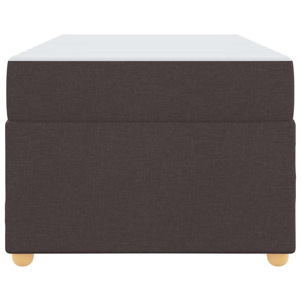 vidaXL Ramka łóżka z materacem Ciemny brąz 100 x 200 cm tkanina