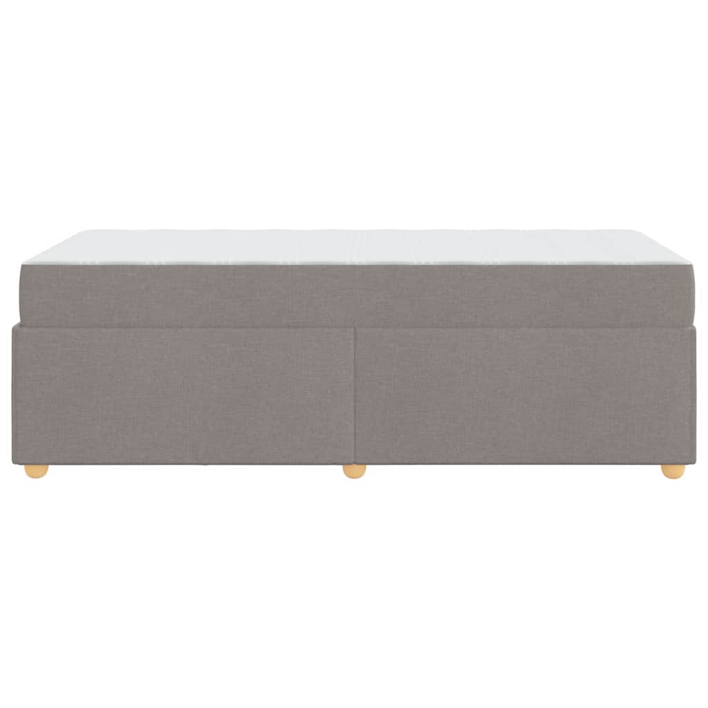 vidaXL Ramka łóżka z materacem Ciemnoszary 100 x 200 cm tkanina