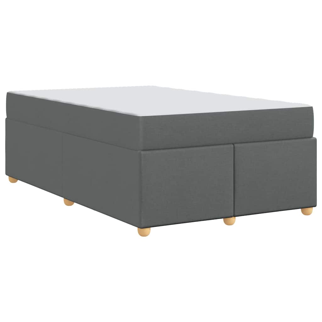 vidaXL Ramka łóżka z materacem Ciemnoszary 120 x 190 cm tkanina