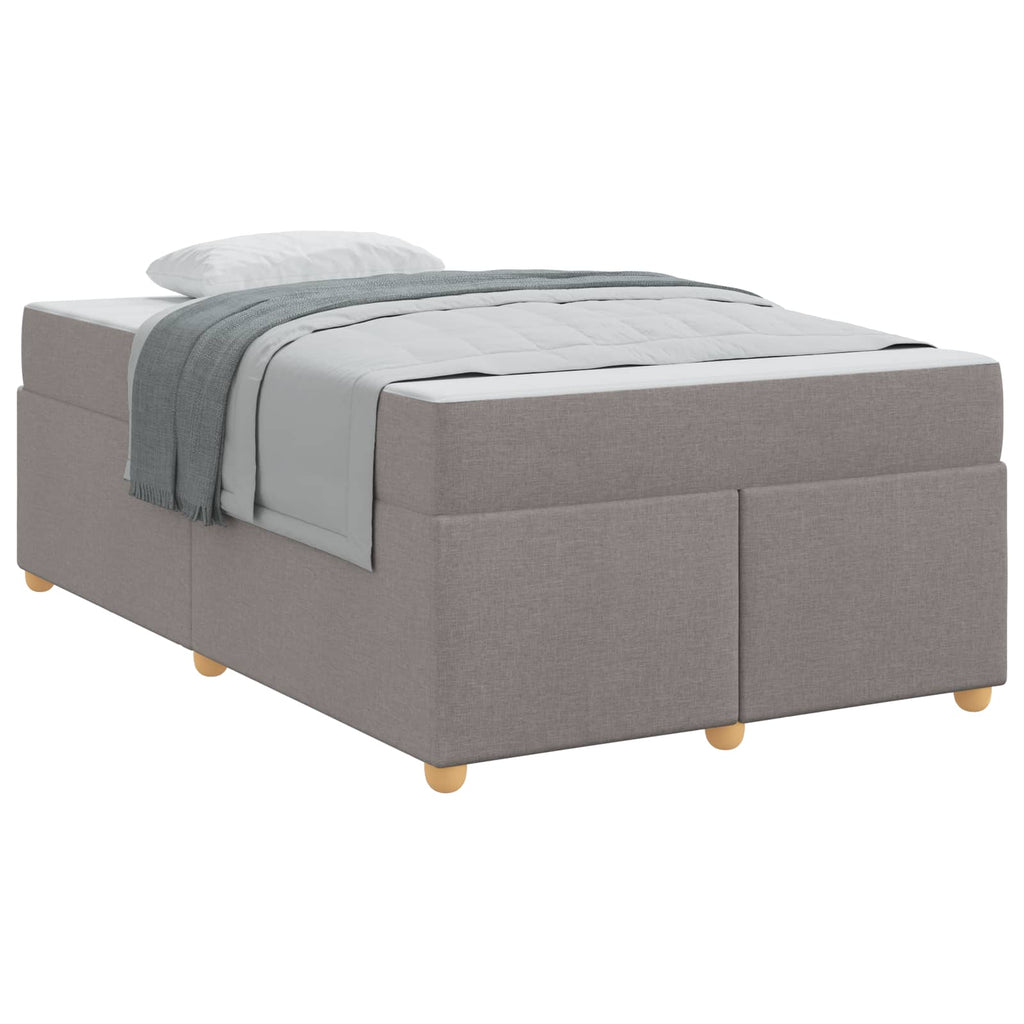 vidaXL Ramka łóżka z materacem Ciemnoszary 120 x 190 cm tkanina
