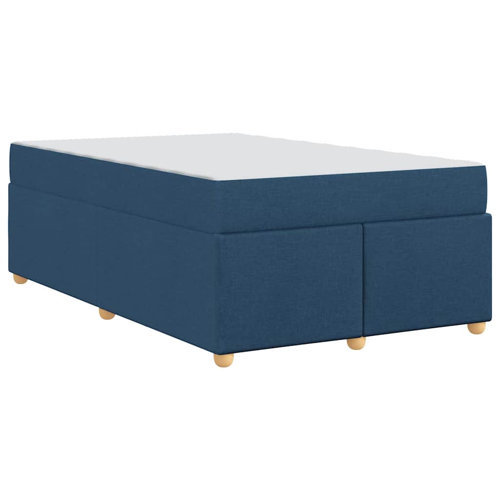 vidaXL Ramka łóżka z materacem Niebieski 120 x 190 cm tkanina