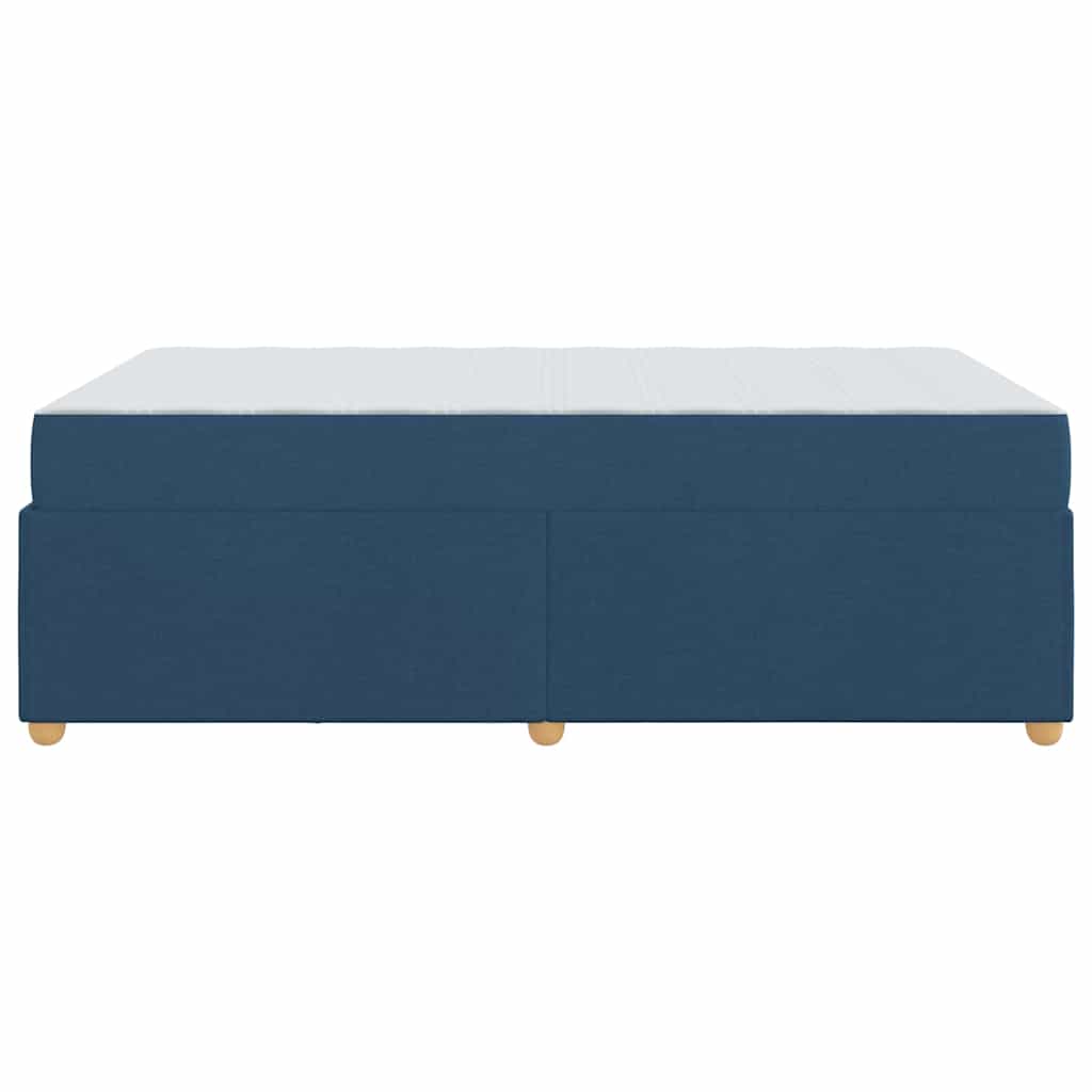 vidaXL Ramka łóżka z materacem Niebieski 120 x 190 cm tkanina