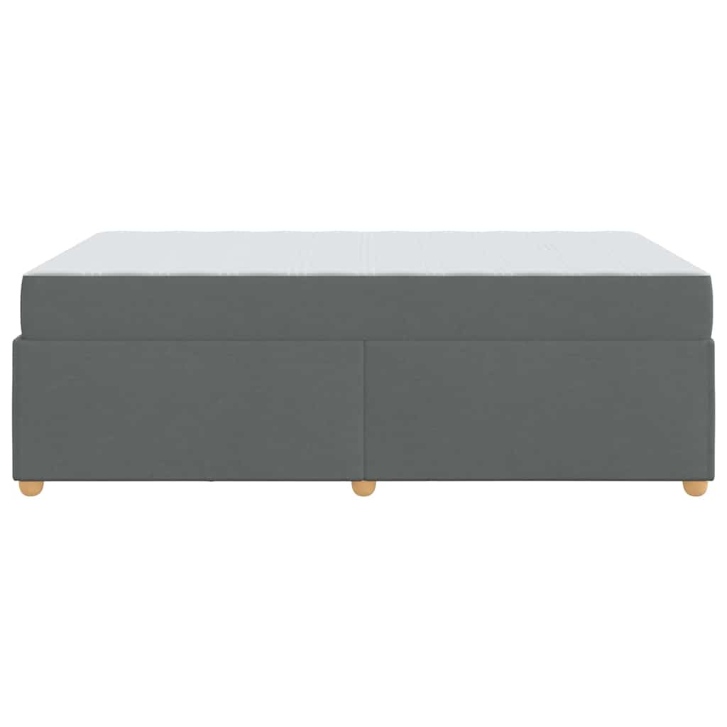 vidaXL Ramka łóżka z materacem Ciemnoszary 120 x 200 cm tkanina