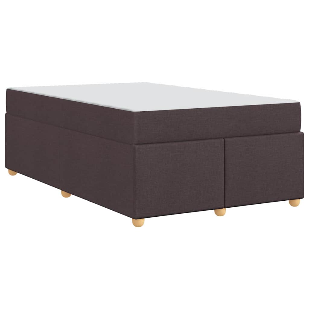 vidaXL Ramka łóżka z materacem Ciemny brąz 120 x 200 cm tkanina
