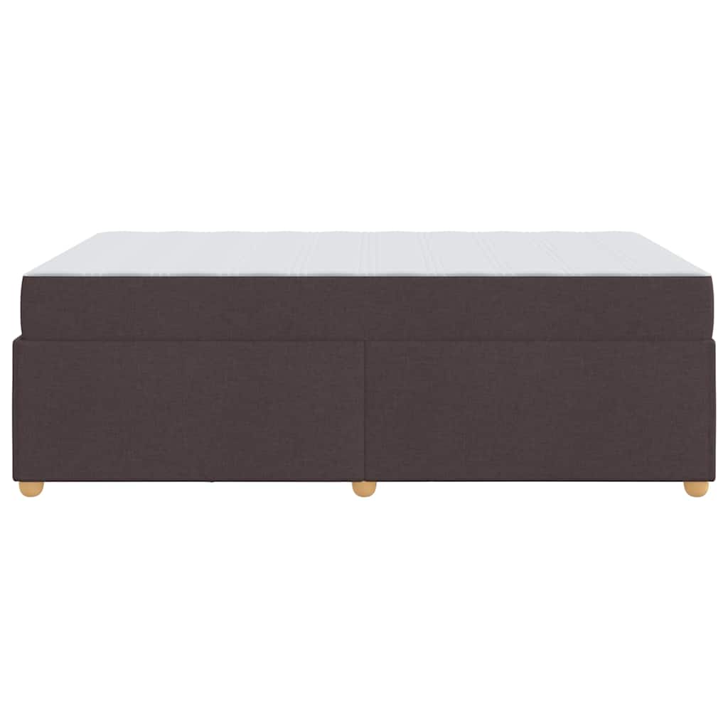 vidaXL Ramka łóżka z materacem Ciemny brąz 120 x 200 cm tkanina
