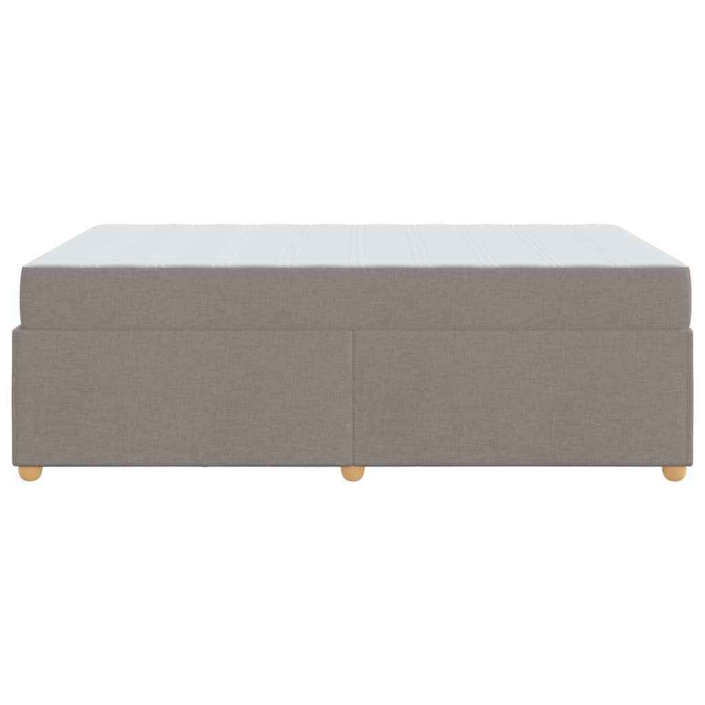 vidaXL Ramka łóżka z materacem Ciemnoszary 120 x 200 cm tkanina