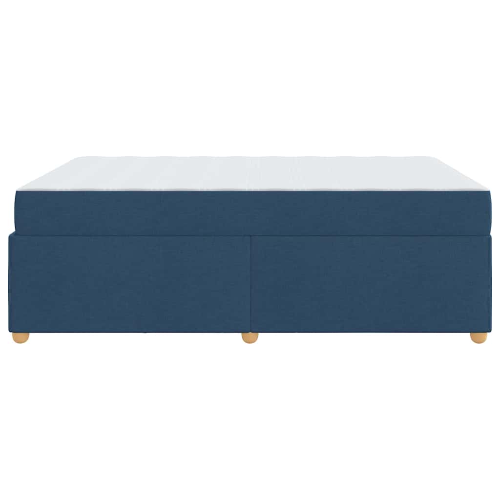 vidaXL Ramka łóżka z materacem Niebieski 140 x 200 cm tkanina