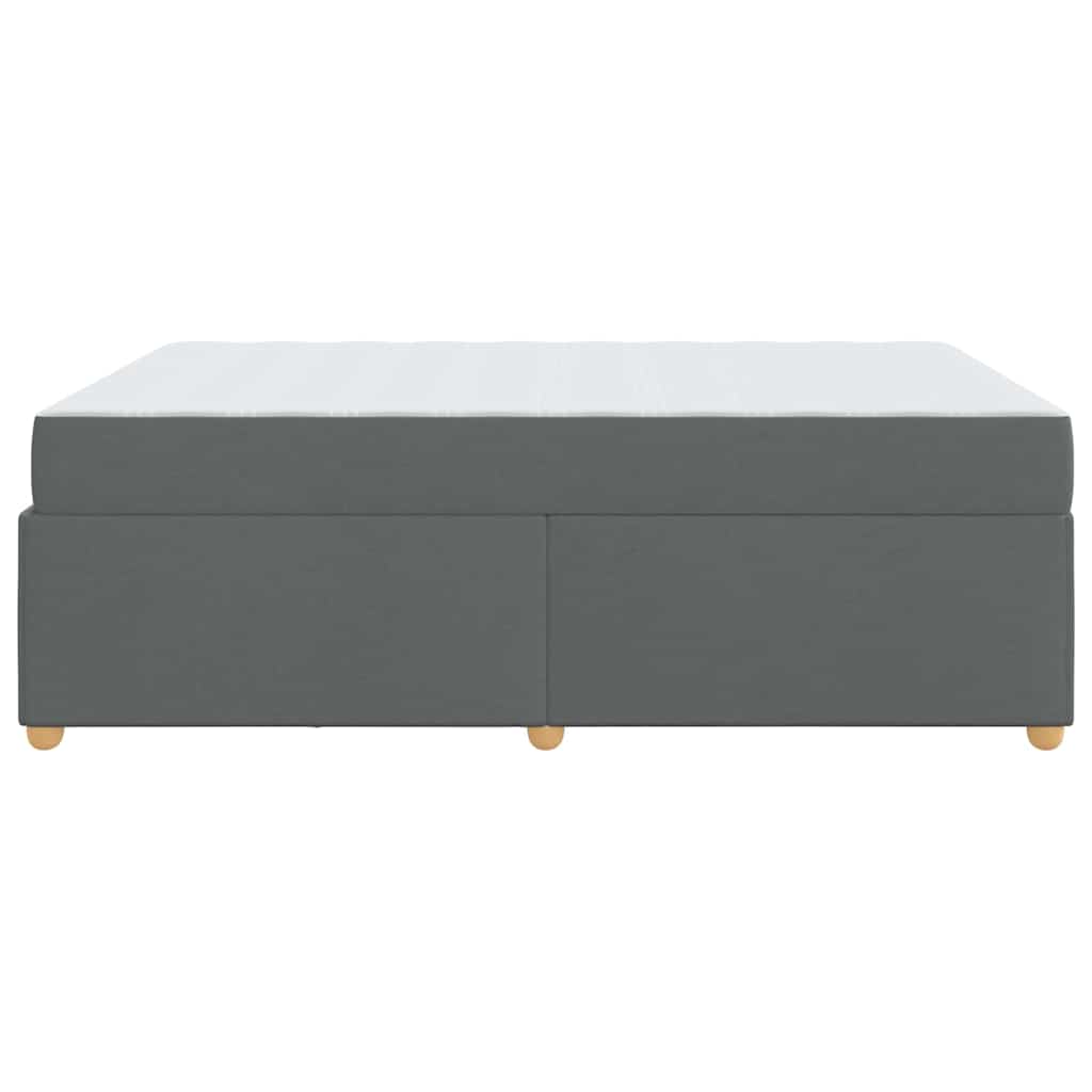 vidaXL Ramka łóżka z materacem Ciemnoszary 160 x 200 cm tkanina