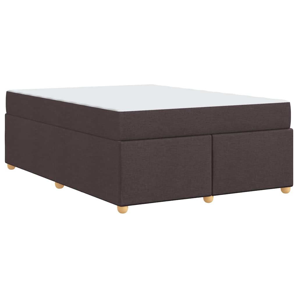 vidaXL Ramka łóżka z materacem Ciemny brąz 160 x 200 cm tkanina