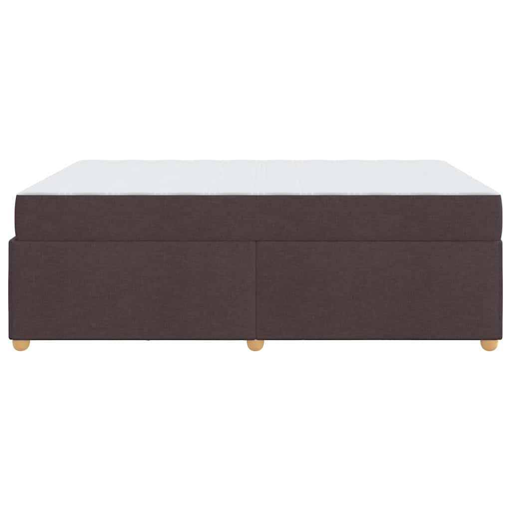 vidaXL Ramka łóżka z materacem Ciemny brąz 160 x 200 cm tkanina