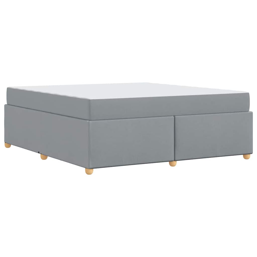 vidaXL Ramka łóżka z materacem Jasnoszary 180 x 200 cm tkanina