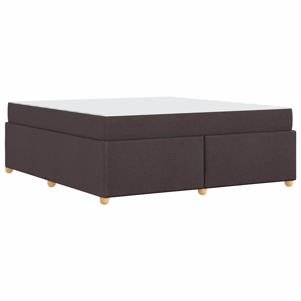 vidaXL Ramka łóżka z materacem Ciemny brąz 180 x 200 cm tkanina