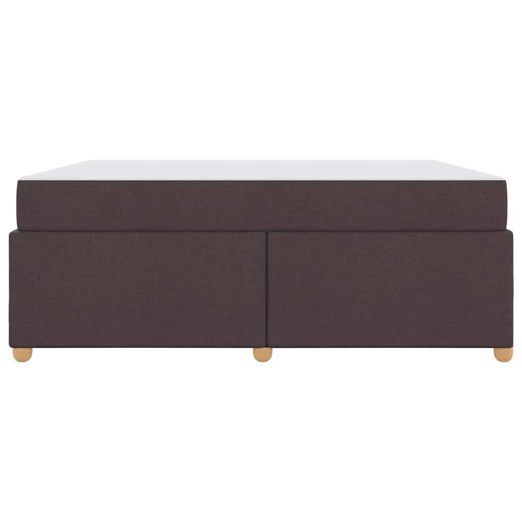 vidaXL Ramka łóżka z materacem Ciemny brąz 180 x 200 cm tkanina