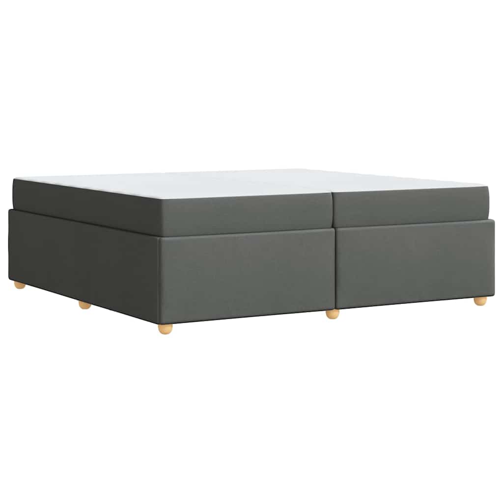 vidaXL Ramka łóżka z materacem Ciemnoszary 200 x 200 cm tkanina