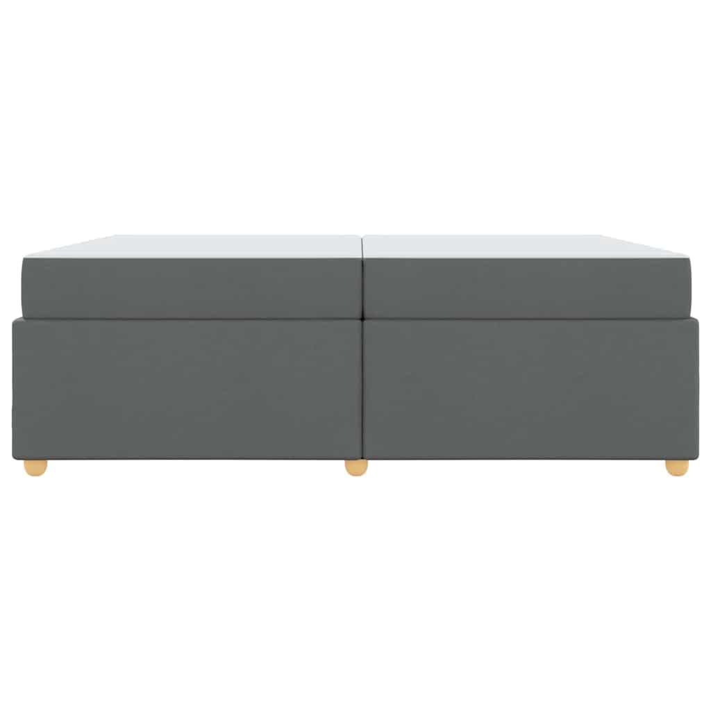vidaXL Ramka łóżka z materacem Ciemnoszary 200 x 200 cm tkanina