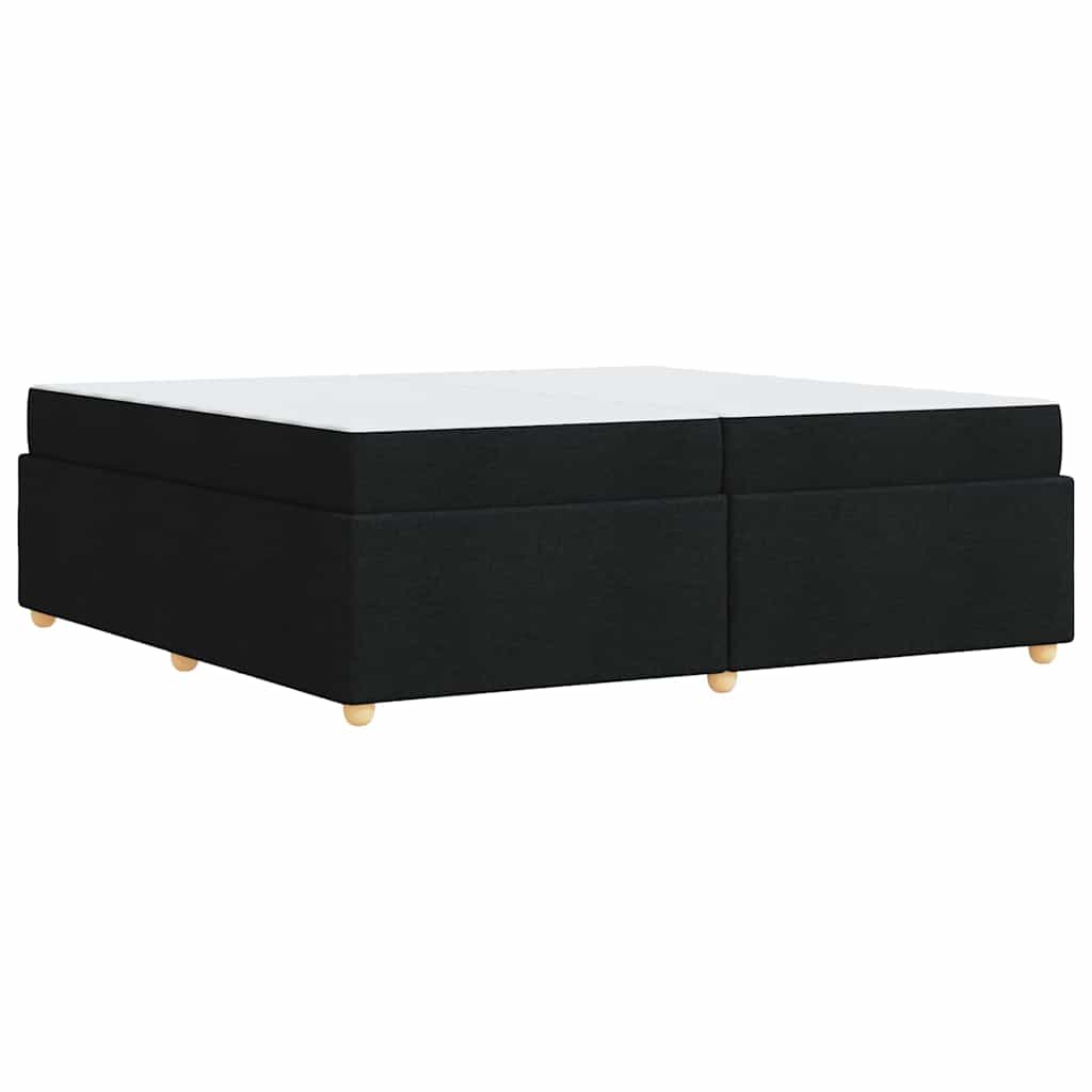 vidaXL Ramka łóżka z materacem Czarny 200 x 200 cm tkanina